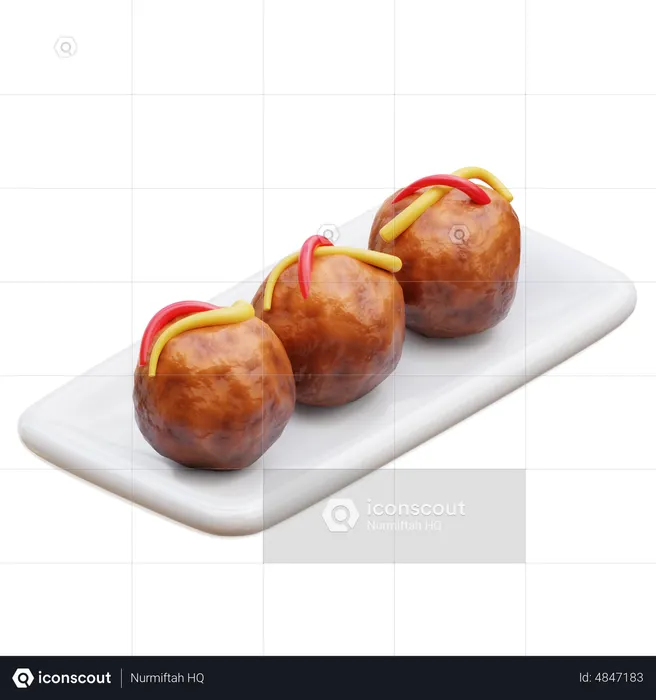 Takoyaki  3D Icon
