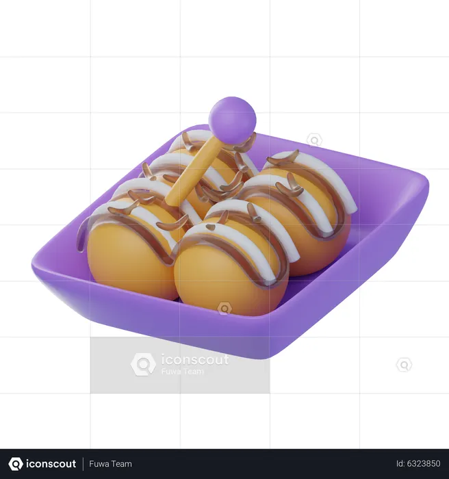 Takoyaki  3D Icon