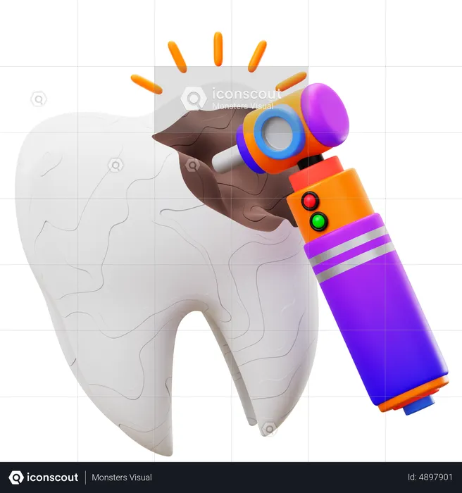 Taladro de dientes  3D Icon