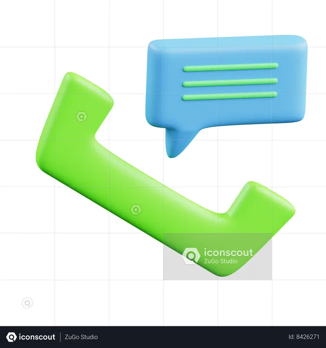 Talk on Phone  3D Icon