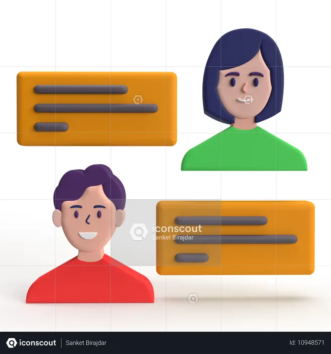 Talking  3D Icon