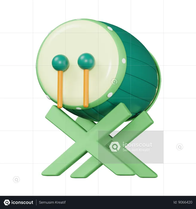 Tambor  3D Icon