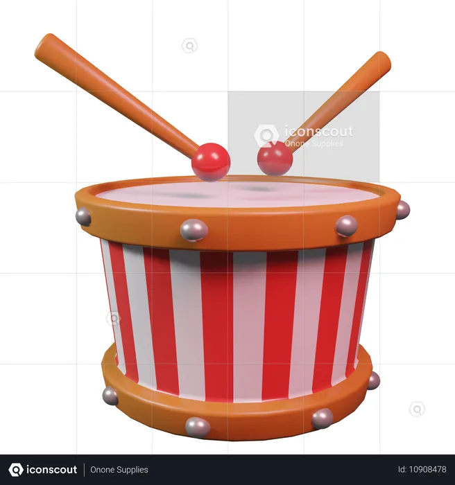 Tambor  3D Icon