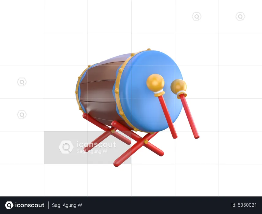 Tambor  3D Icon