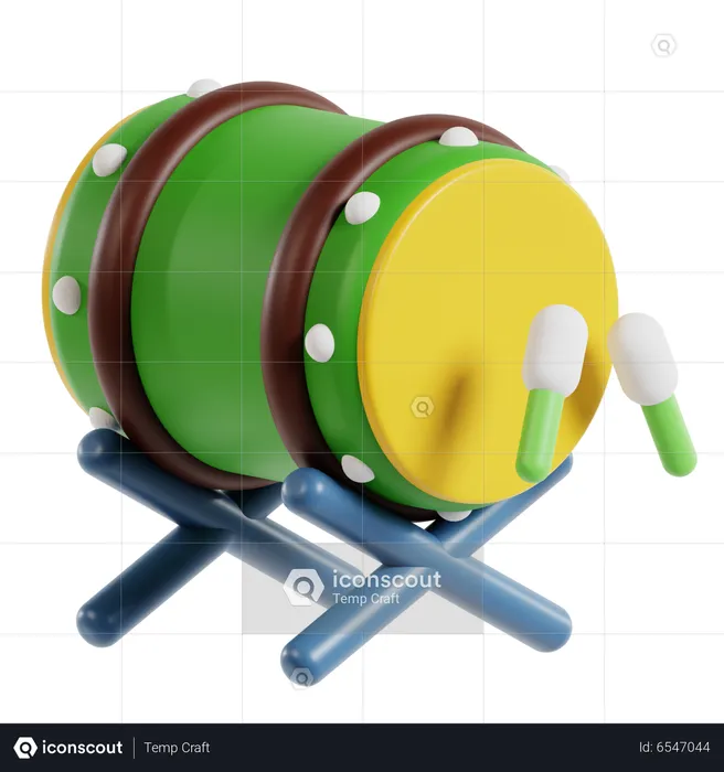 Ritmo de tambor  3D Icon