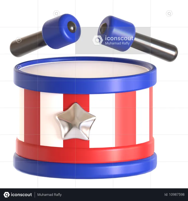 Tambor americano  3D Icon