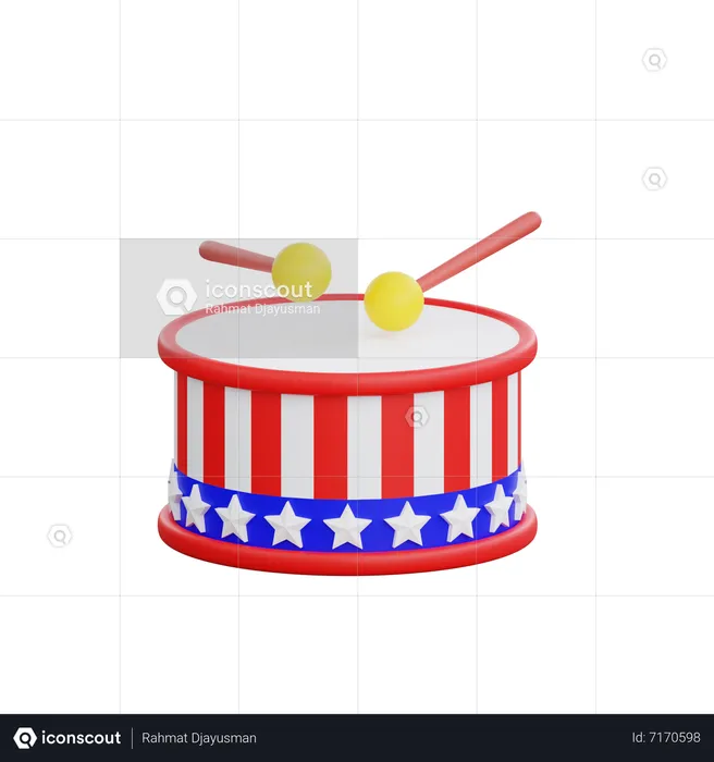 Tambor americano  3D Icon