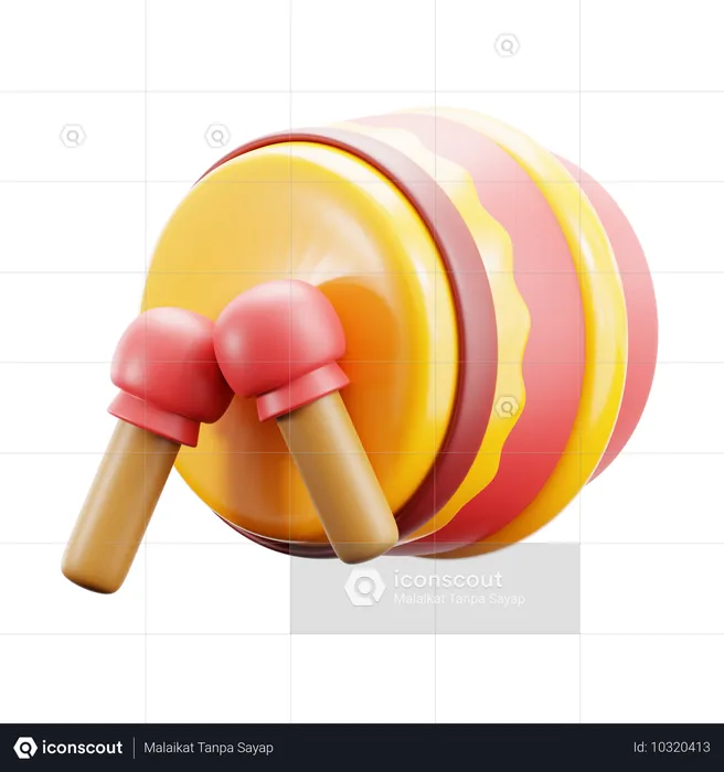 Tambor chino  3D Icon