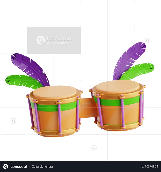 Tambor de carnaval  3D Icon