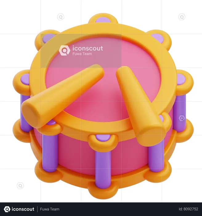 Tambor de carnaval  3D Icon