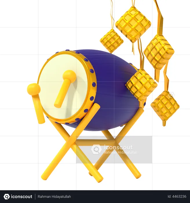 Tambor de ramadán  3D Icon