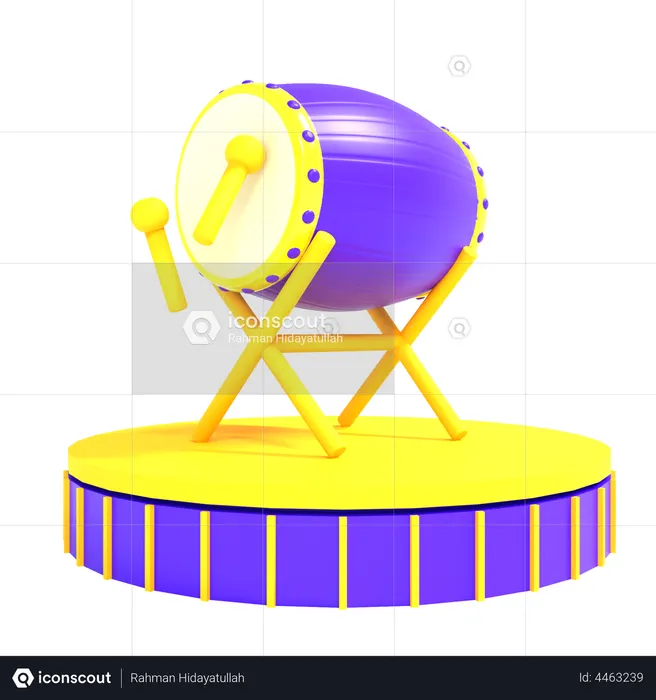 Tambor de ramadán  3D Icon