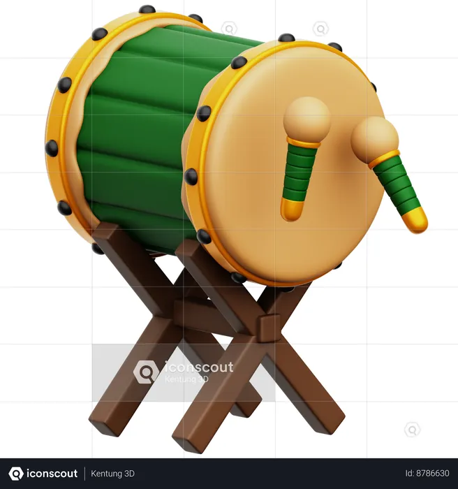 Tambor de mesquita  3D Icon