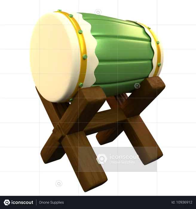 Batida de tambor  3D Icon