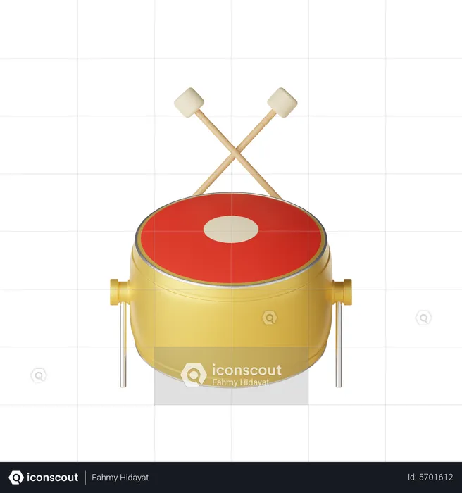 Tambour chinois  3D Icon