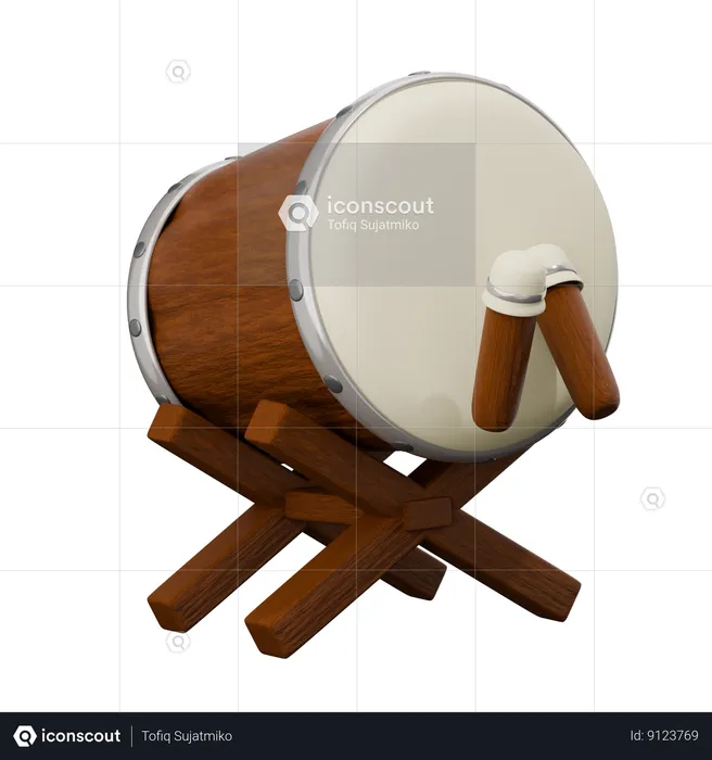 Tambour islamique  3D Icon