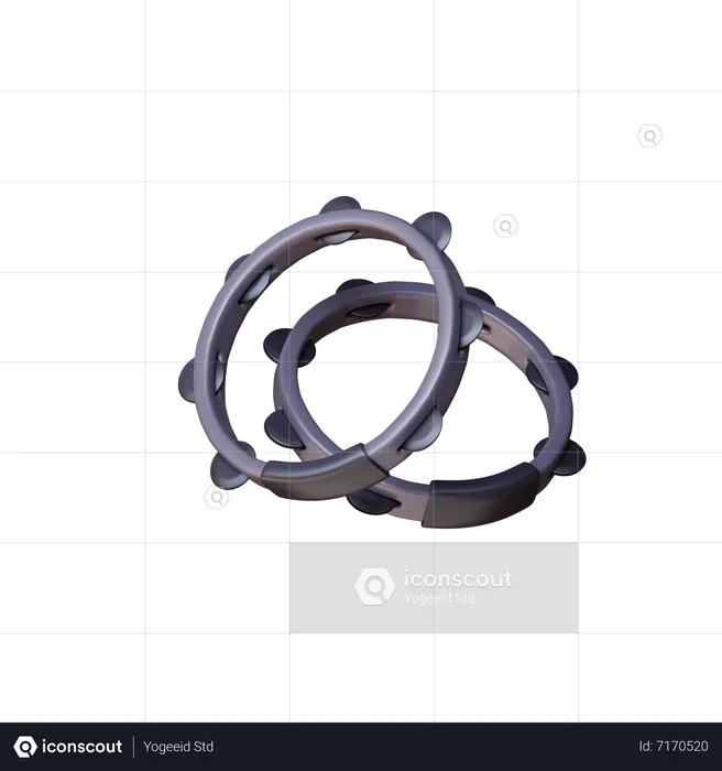 Tambourine  3D Icon