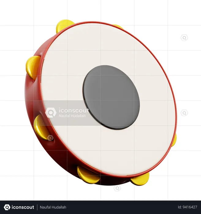 Tambourine  3D Icon