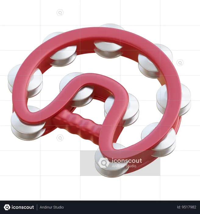 Tambourine  3D Icon