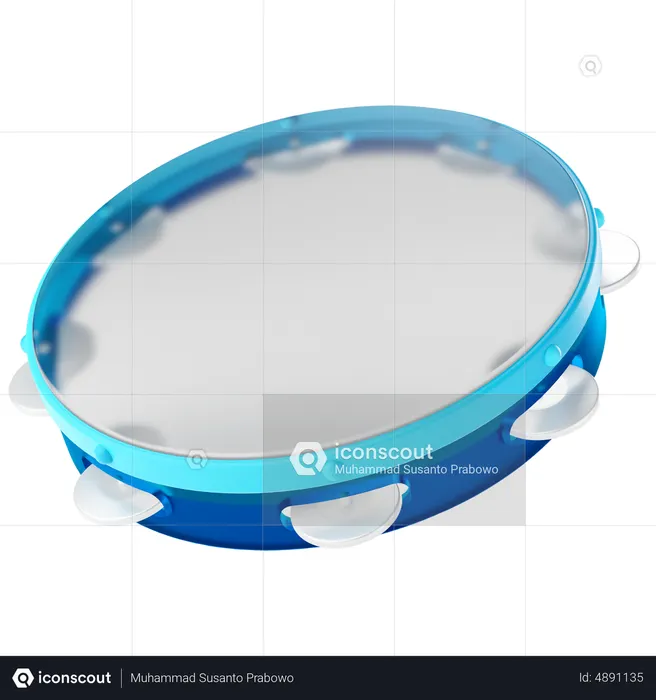Tambourine  3D Icon