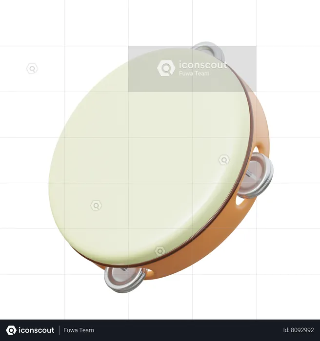 Tambourine  3D Icon