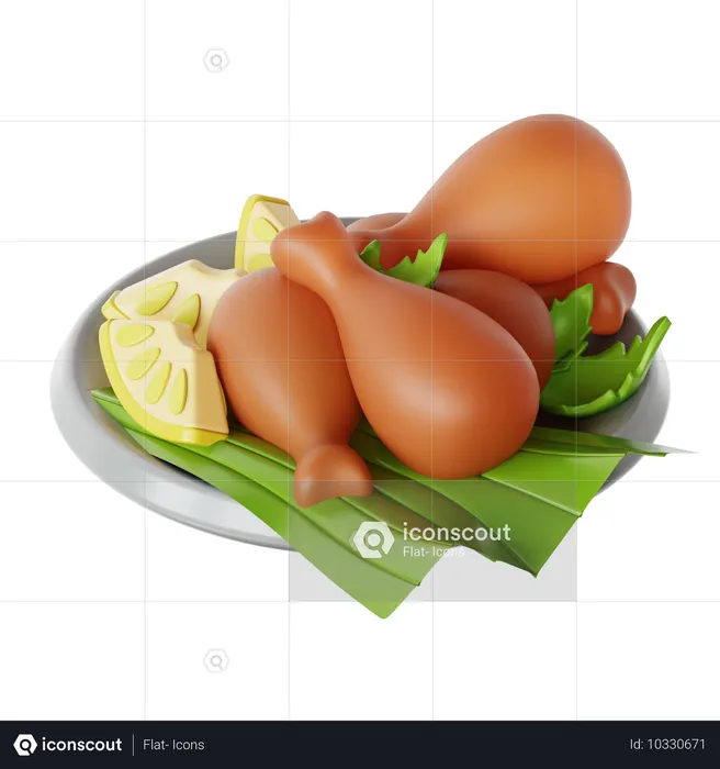 Tandoori Chicken  3D Icon