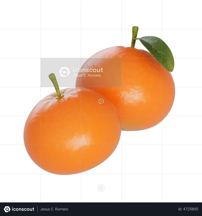 Tangerinas  3D Illustration