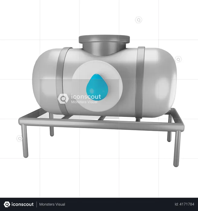 Tank of water  3D Illustration