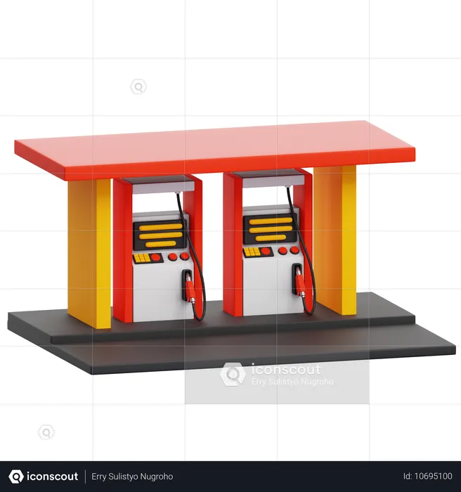 Tankstelle  3D Icon