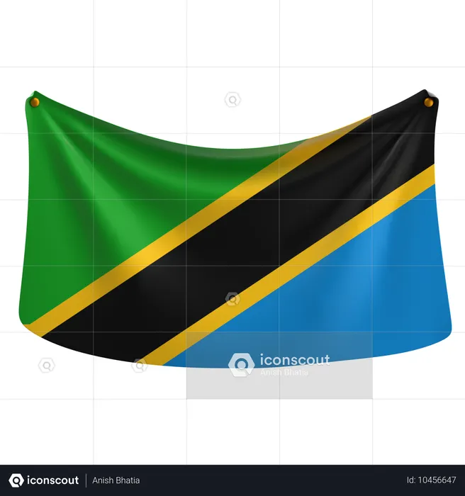 Tanzania Flag 3D Icon