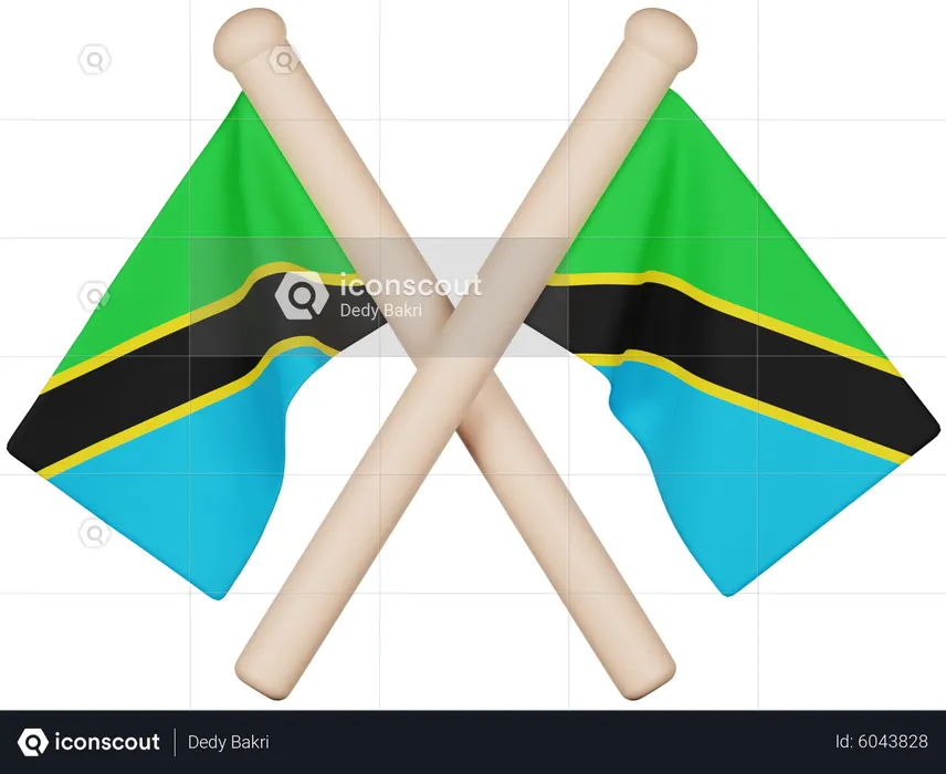 Tanzania Flag Flag 3D Icon