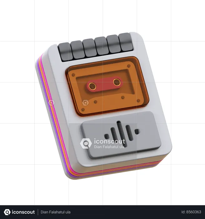 Tape Recorder  3D Icon