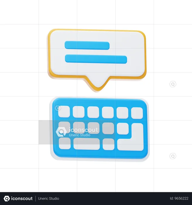 Taper un message  3D Icon