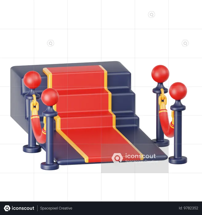 Tapis rouge  3D Icon