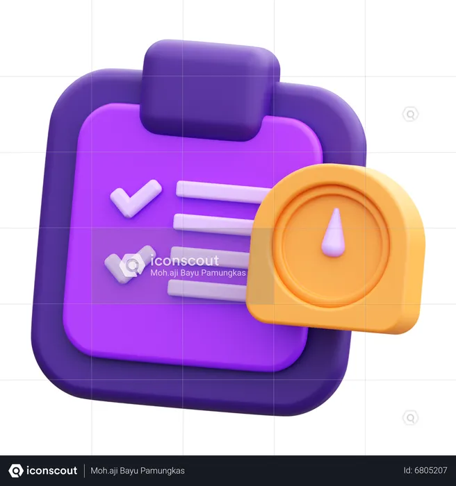 Tempo de tarefa  3D Icon