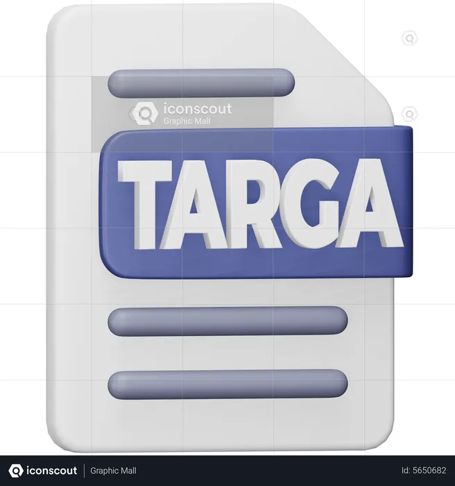 Targa File  3D Icon