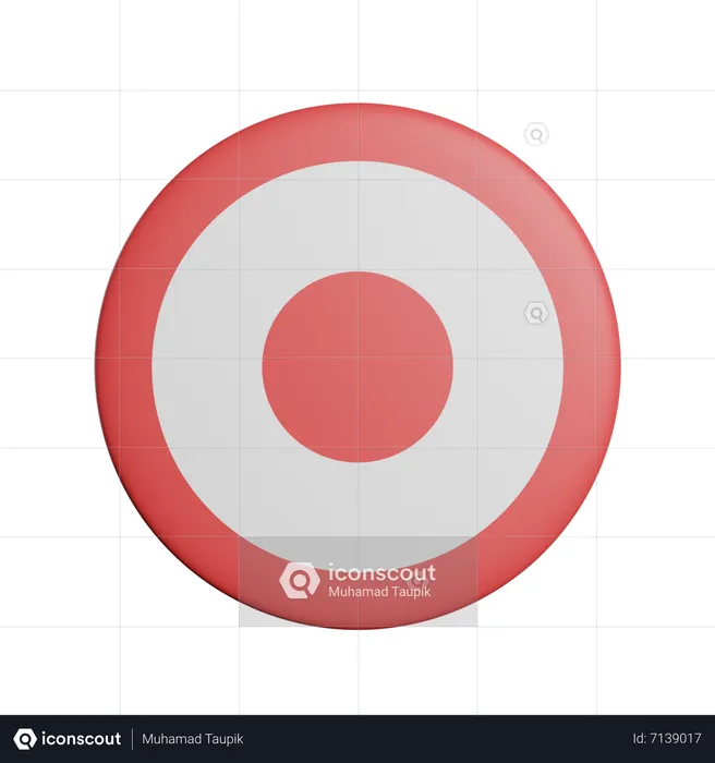 Target Flag 3D Icon