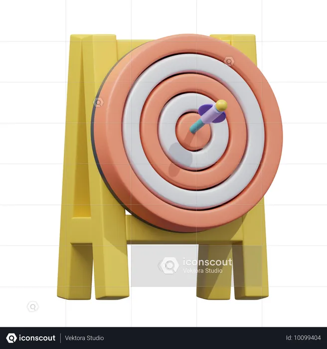 Target Achievement Goals  3D Icon