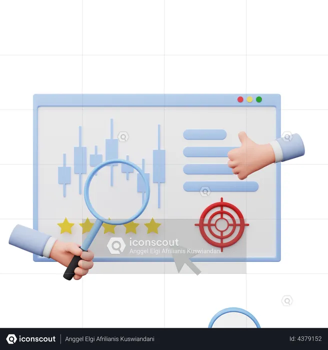 Target Analytics  3D Illustration