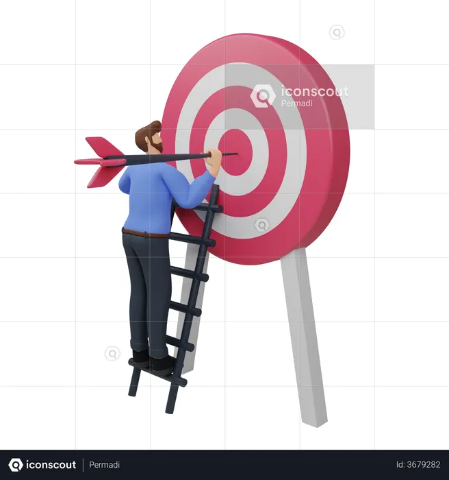 Target based marketing  3D Illustration