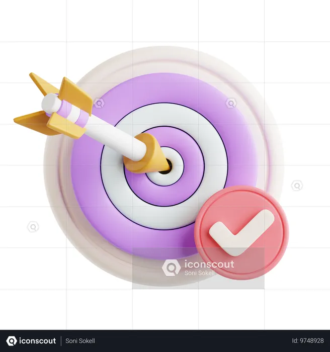 Target Check  3D Icon