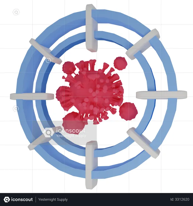 Target Coronavirus  3D Illustration