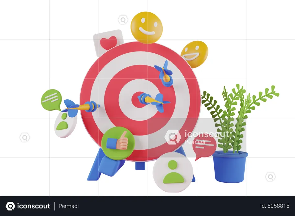 Target Customer 3D Illustration download in PNG, OBJ or Blend format