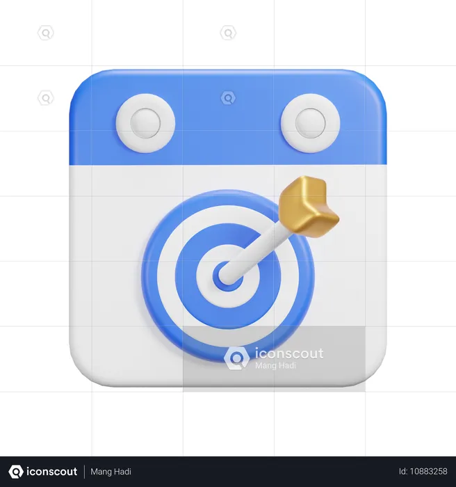 Target Day  3D Icon