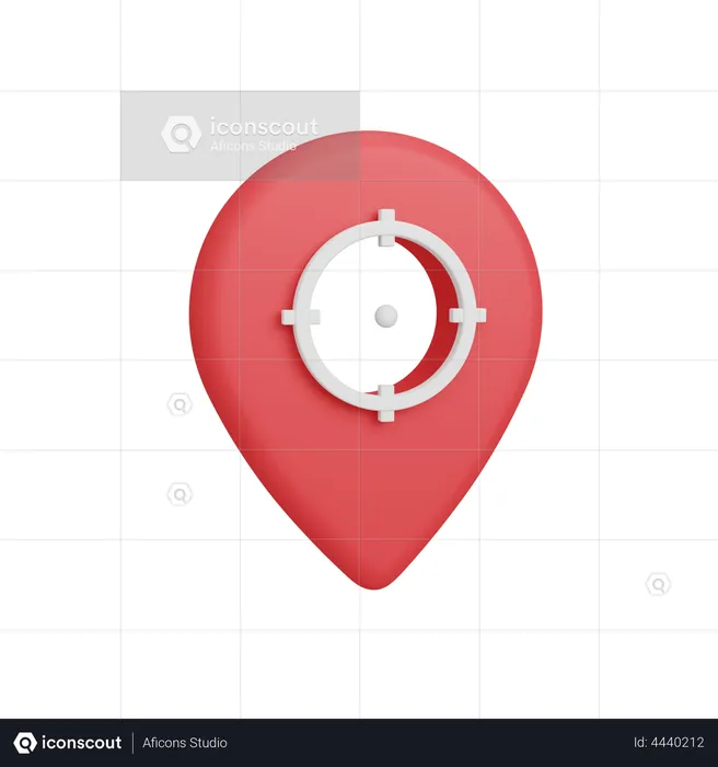 Target Location  3D Illustration