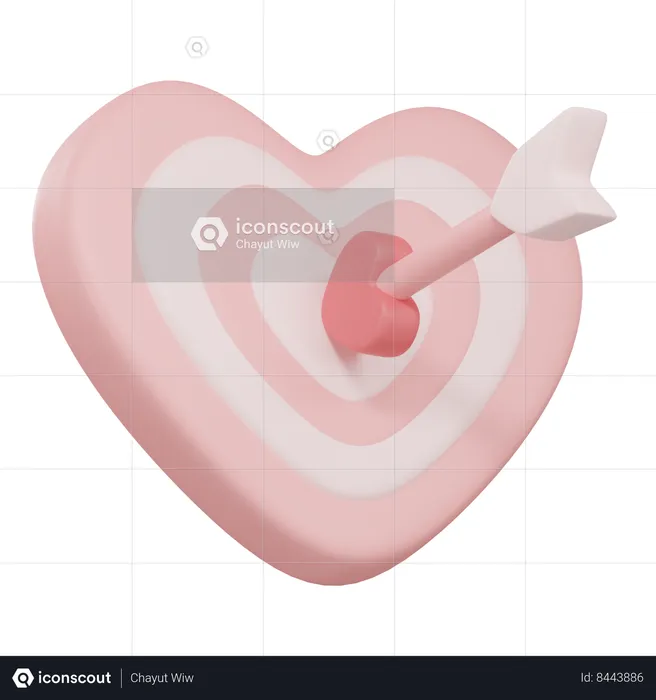 Target Love  3D Icon