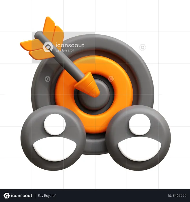 Target Market  3D Icon