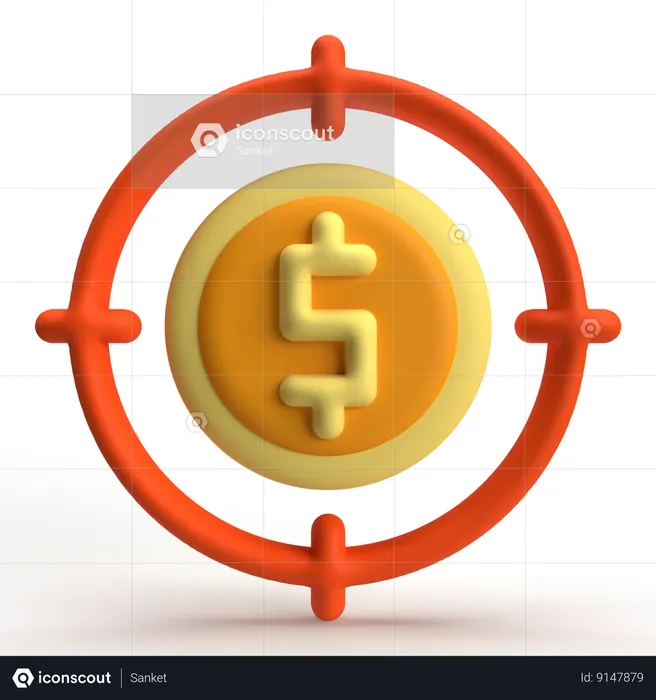Target Money  3D Icon