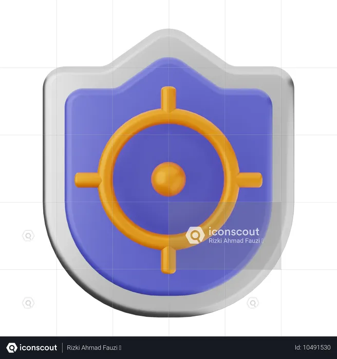 Target Shield Protection  3D Icon