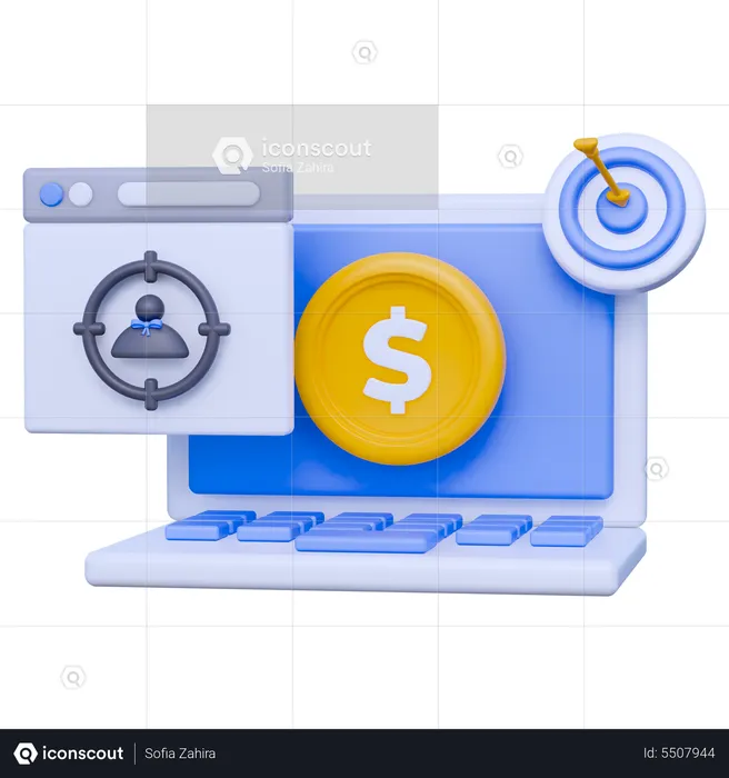 Target Strategy  3D Icon